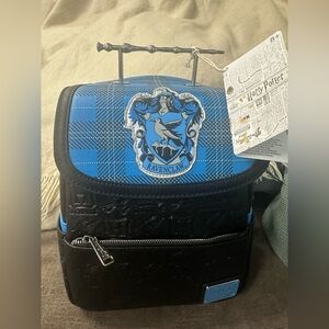 NEW Harry Potter Loungefly Mini Backpack Ravenclaw Hogwarts Plaid Choose Wand